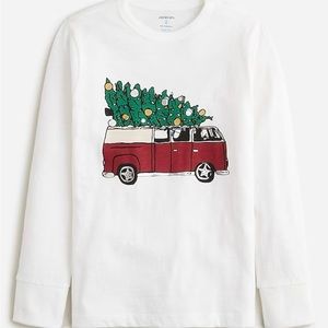 NWT Crewcuts Kids’ Long Sleeve Holiday Van Graphic Tee Shirt. XS